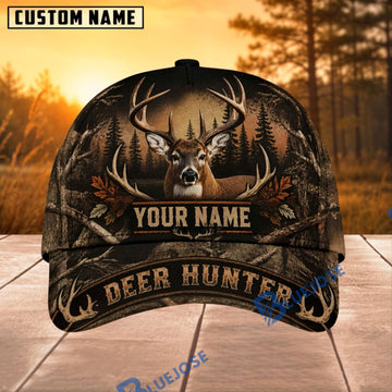 BlueJose Hunting Woodland Hunter Personalized 3D Cap (12 animals)