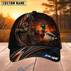 BlueJose Hunting Orange Stripe Skull Archer and Deer Sunset Design Personalized 3D Cap