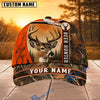 BlueJose Hunting Orange White Camo Hunter Personalized 3D Cap (9 animals)