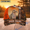 BlueJose Hunting Orange White Camo Hunter Personalized 3D Cap (9 animals)