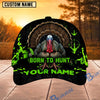 BlueJose Hunting Green Black Born To Hunt Personalized 3D Cap
