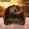 BlueJose Hunting Sunset Target Woodland Camo Personalized 3D Cap (12 animals)