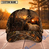 BlueJose Hunting Sunset Target Woodland Camo Personalized 3D Cap (12 animals)