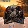 BlueJose Hunting Skull Bowhunter Red Stripe Camo Personalized 3D Cap (12 animals)