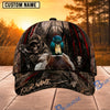 BlueJose Hunting Skull Bowhunter Red Stripe Camo Personalized 3D Cap (12 animals)