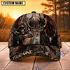 BlueJose Hunting Skull Bowhunter Red Stripe Camo Personalized 3D Cap (12 animals)
