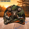 BlueJose Hunting Orange Green Splash Forest Personalized 3D Cap