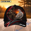 BlueJose Hunting Red Stripe Skull Archer and Deer Sunset Design Personalized 3D Cap (9 animals)