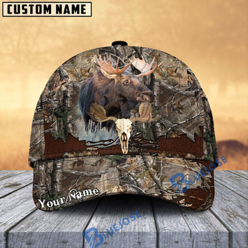 BlueJose Moose Hunting Camo Cap Multicolor Personalized Cap (5 colors)