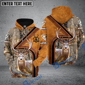 BlueJose Elk Hunting Hoodie Leather Strap Camo Multioptions Custom Name Shirt 3D All Over Printed Clothes