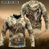 BlueJose Coyote Hunting Rabbit Pack Howling Autumn Camo Personalized Name 3D Hoodie