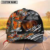 BlueJose Deer Hunting Honeycomb Mesh Grey Stripe Camo Custom Name 3D Cap (5 Colors)