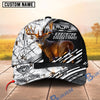 BlueJose Deer Hunting Honeycomb Mesh Grey Stripe Camo Custom Name 3D Cap (5 Colors)