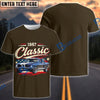 BlueJose Personalized Car 1967 Classic Mustang Shelby GT500 - American Flag Muscle Car T-Shirt  (5 colors)
