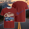 BlueJose Personalized Car 1967 Classic Mustang Shelby GT500 - American Flag Muscle Car T-Shirt  (5 colors)