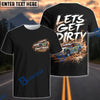 BlueJose Personalized Car Dirt Track Racing Let's Get Dirty Race Car T-Shirt