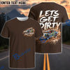 BlueJose Personalized Car Dirt Track Racing Let's Get Dirty Race Car T-Shirt
