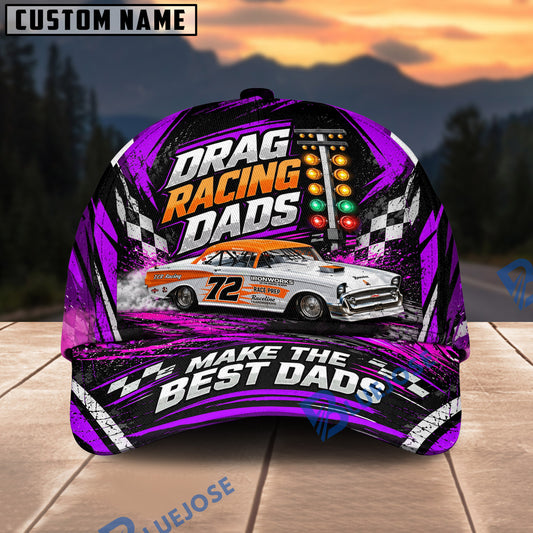 BlueJose Personalized Car Photo Drag Racing Dads Make The Best Dads Classic Muscle Car 3D Cap (6 colors)