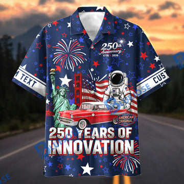 BlueJose Personalized Car USA 250th Anniversary Classic Car Hawaiian Shirt