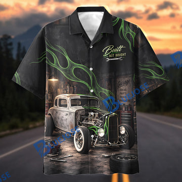 BlueJose Vintage Hot Rod Garage Hawaiian Shirt – Custom Street Rod Aloha Shirt