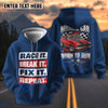 BlueJose Personalized Car Race It Break It Fix It Repeat Brown T-Shirt (4 colors)