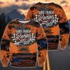 BlueJose Personalized Car Dirt Track Racing Modified Race Car Orange Black Tire Tracks 3D Hoodie