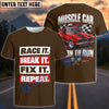BlueJose Personalized Car Born To Run Race It Break It Fix It Repeat T-Shirt