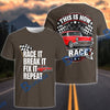 BlueJose Custom Car Photo "Race It, Break It, Fix It, Repeat" T-Shirt