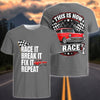 BlueJose Custom Car Photo "Race It, Break It, Fix It, Repeat" T-Shirt