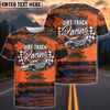 BlueJose Personalized Car Dirt Track Racing Modified Race Car Orange Black Tire Tracks 3D Hoodie