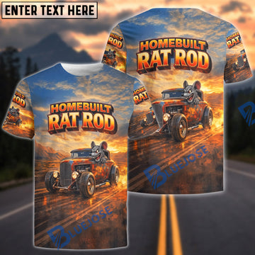 BlueJose Homebuilt Rat Rod Vintage Hot Rod 3D T-Shirt