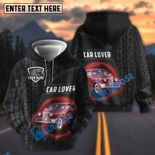 Bluejose Personalized Car Lover 1939 Chevrolet Master Deluxe Classic Car Tire Tracks 3D Hoodie