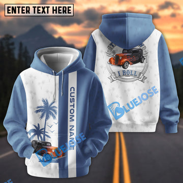 This Is How I Roll Hot Rod Hawaiian Shirt - Custom Photo Classic Car Shirt - Personalized Name Car Hoodie