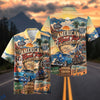 BlueJose American Road Trip “Explore, Dream, Discover” Vintage Classic Car Hawaiian Shirt