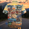 BlueJose American Road Trip “Explore, Dream, Discover” Vintage Classic Car Hawaiian Shirt
