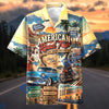 BlueJose American Road Trip “Explore, Dream, Discover” Vintage Classic Car Hawaiian Shirt