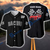 BlueJose Personalized Racing Legend Muscle Car Checkered Flag Baseball Jersey