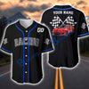 BlueJose Personalized Racing Legend Muscle Car Checkered Flag Baseball Jersey