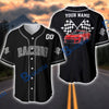 BlueJose Personalized Racing Legend Muscle Car Checkered Flag Baseball Jersey