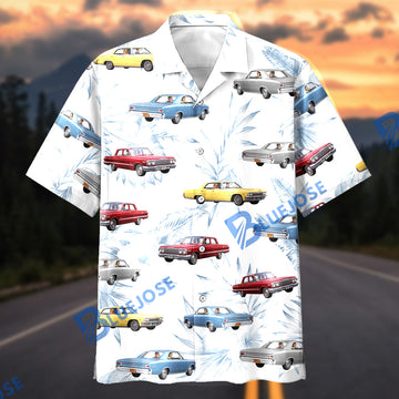 BlueJose Personalized Car Vintage Classic Cars Tropical Leaf Hawaiian Shirt