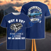 BlueJose Why a V8? Classic Muscle Car V8 Engine T-Shirt (8 colors)