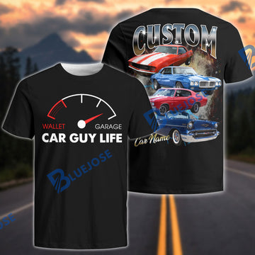 BlueJose Personalized Car Classic Car “Car Guy Life” T-Shirt