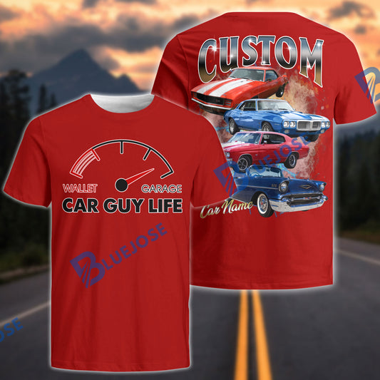 BlueJose Personalized Car Classic Car “Car Guy Life” T-Shirt