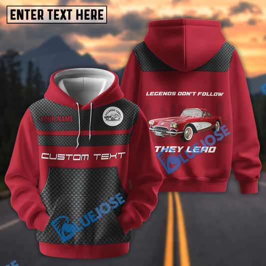 Bluejose Legends Don't Follow They Lead Hoodie – Personalized Classic Car Hoodie