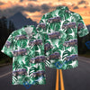 BlueJose Personalized Car Tropical Hot Rod Classic Car Green Leaf Hawaiian Shirt