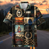 BlueJose Vintage Road Memories Classic Car Collage Hawaiian Shirt