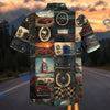 BlueJose Vintage Road Memories Classic Car Collage Hawaiian Shirt