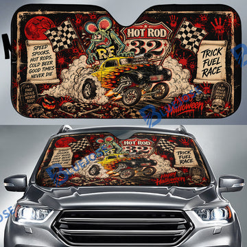 BlueJose Rat Fink Hot Rod Windshield Sun Shade – Custom Car Racing Front Window Shade