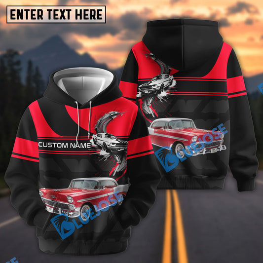 Bluejose Personalized 1956 Chevrolet Bel Air Classic Car Hoodie
