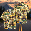 BlueJose Dino Off-Road Adventure Yellow Ribbon Monster Truck Hawaiian Shirt